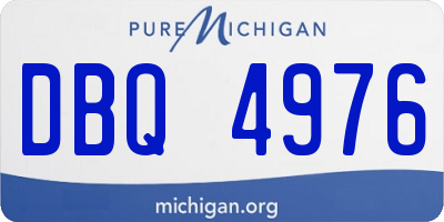 MI license plate DBQ4976