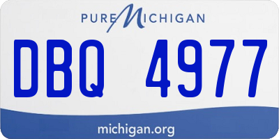 MI license plate DBQ4977