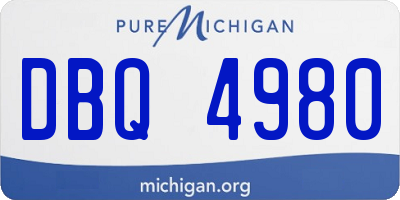 MI license plate DBQ4980