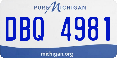 MI license plate DBQ4981