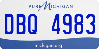 MI license plate DBQ4983