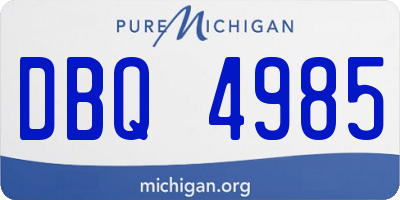 MI license plate DBQ4985