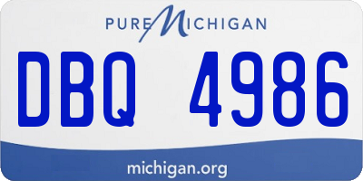 MI license plate DBQ4986