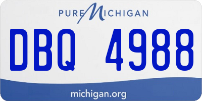MI license plate DBQ4988