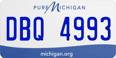 MI license plate DBQ4993