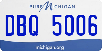 MI license plate DBQ5006
