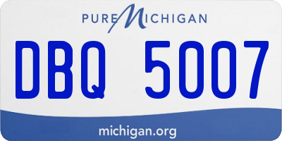 MI license plate DBQ5007