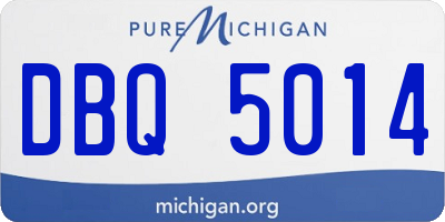 MI license plate DBQ5014