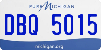 MI license plate DBQ5015