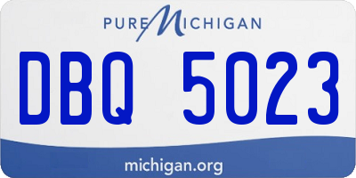 MI license plate DBQ5023
