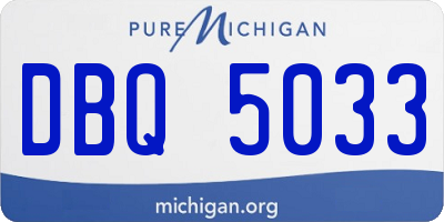 MI license plate DBQ5033