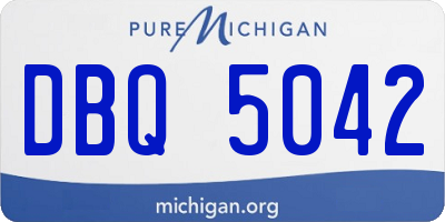 MI license plate DBQ5042