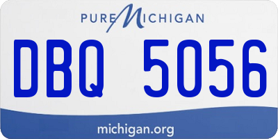 MI license plate DBQ5056