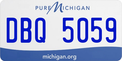 MI license plate DBQ5059