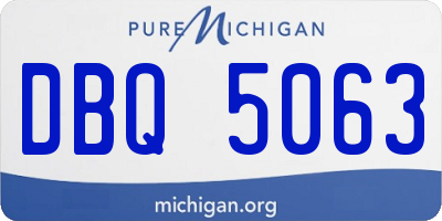 MI license plate DBQ5063