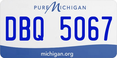 MI license plate DBQ5067
