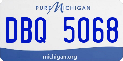 MI license plate DBQ5068