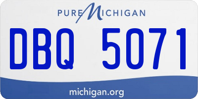 MI license plate DBQ5071