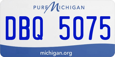 MI license plate DBQ5075