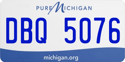 MI license plate DBQ5076