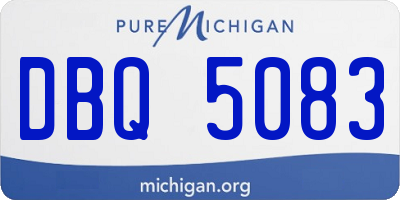 MI license plate DBQ5083