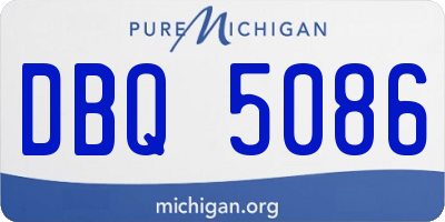 MI license plate DBQ5086