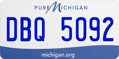 MI license plate DBQ5092