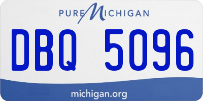 MI license plate DBQ5096