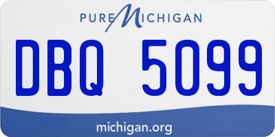 MI license plate DBQ5099