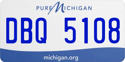 MI license plate DBQ5108
