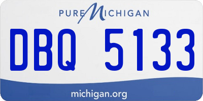 MI license plate DBQ5133
