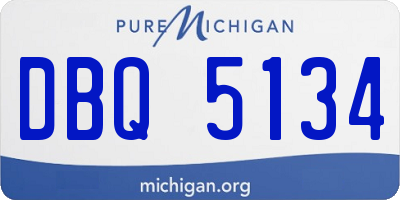 MI license plate DBQ5134