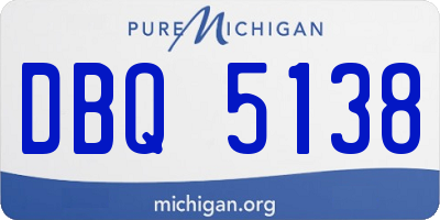 MI license plate DBQ5138