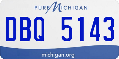 MI license plate DBQ5143
