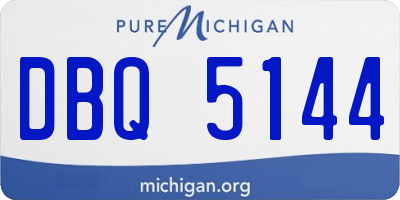 MI license plate DBQ5144