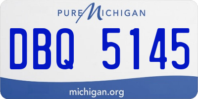 MI license plate DBQ5145