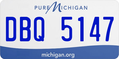 MI license plate DBQ5147