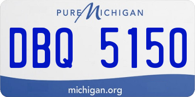 MI license plate DBQ5150