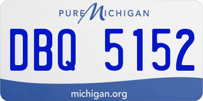 MI license plate DBQ5152