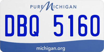 MI license plate DBQ5160