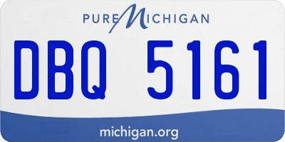 MI license plate DBQ5161
