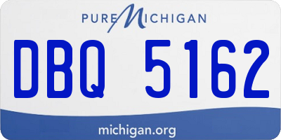 MI license plate DBQ5162