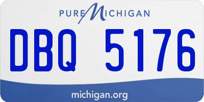 MI license plate DBQ5176