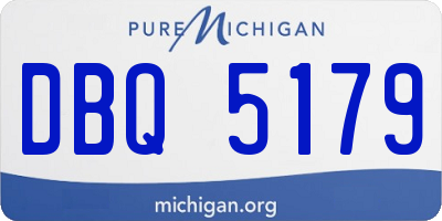 MI license plate DBQ5179