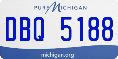MI license plate DBQ5188