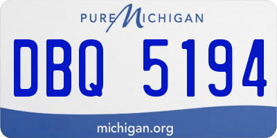 MI license plate DBQ5194