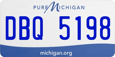 MI license plate DBQ5198