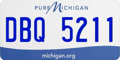 MI license plate DBQ5211