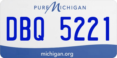 MI license plate DBQ5221