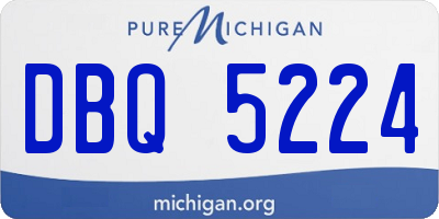 MI license plate DBQ5224